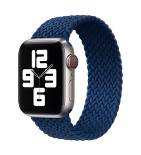 Ally Apple Watch 7-8 45mm 6-5-4 44mm Single loop Plastik Kayış Kordon 3-2-1 42mm (Lacivert)