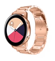 Huawei Watch GT 2 Elegant-Classic 42mm Uyumlu 20mm Ironweft Döküm Çelik Metal Kordon (Rose - Gold)
