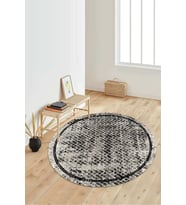 Dijital Baskılı Kaymaz Taban Yıkanabilir Yuvarlak Salon Halısı Koridor Halısı Paspas NDY-SD-1092 (Çok Renkli)