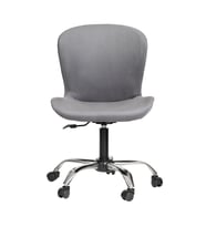 Krom Metal Ayaklı Ofis Çocuk Odası Çalışma Sandalyesi (AYARLANILABİLİR) AÇELYA (Gri)