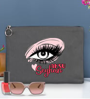 BK Gift Kişiye Özel İsimli-5 Astarlı Portföy Çanta 30x21cm(12 Renk Seçeneği), Baskılı El Çantası, Organizer Çanta (Antrasit)