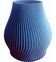 Vazo Saksı Spiral Desenli 3D baskı Özel Üretim (Mavi)