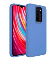 Xiaomi Redmi Note 8 Pro Kılıf Metal Çerçeve Lansman Silikon Kapak (Leylak)