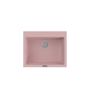 Cristalüx Granit Evye P-X60 Tezgah Altı Ve Tezgah Üstü Kare Mutfak Evyesi 60x50cm (Pembe)