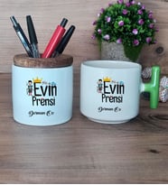 Evin Prensi Hediye Sepeti Kupa Bardak T Kulplu, Kalemlik Hediyeleri Erkek Kardeşe Abiye Çocuğa Doğum Günü Hediyesi (Model 8)