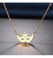 Kişiye Özel 925 Ayar Gümüş Maskeli Balo Kolye (Gold)