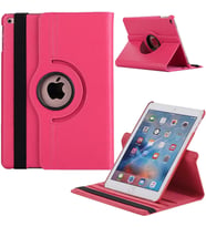 Apple iPad 5 Nesil / 6 Nesil / Air / Air 2 / Pro Uyumlu 9,7 inç Döner Standlı Tablet Kılıfı (Pembe)