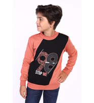 Toontoy Erkek Çocuk Baskılı Sweatshirt (Kiremit)