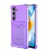 Microsonic Samsung Galaxy S24 Plus Card Slot Shock Kılıf Füme (Lila)