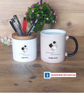 Geometri Öğretmeni Kalemlik, Kupa Bardak T Kişiye Özel Hediye (Model 3)