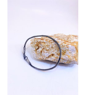Gümüş Kazaziye El Örgüsü Altın Yaldızlı Zincir Bileklik : Beyaz - Altın Rengi - 18 cm : Siyah-Altın - 19 cm : Gümüş - 22 cm (Oksitli)