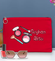BK Gift Kişiye Özel İsimli-1 Astarlı Portföy Çanta 30x21cm(12 Renk Seçeneği), Baskılı El Çantası, Organizer Çanta (Kırmızı)