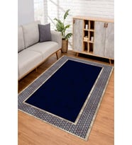 Dijital Kaymaz Taban Yıkanabilir Renkli Salon Halısı Mutfak Halısı Yolluk ND-SD-673 (Lacivert)