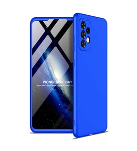 Samsung Galaxy A52 Kılıf 3 Parça Slim Sert Silikon Kapak AYS (Mavi)