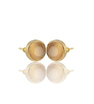 Kadir Jewellery 22 Ayar Altın Kaplama Kadın Minimal Küpe -El İşçiliği Ve Hipoalerjenik Küpe (Turuncu)