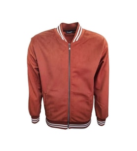 Lucky Man L01368 Erkek Fermuarlı Hakim Yaka Kadife Ceket - L01368 - Taba - ST01368-Taba-L (Turuncu)