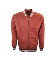 Lucky Man L01368 Erkek Fermuarlı Hakim Yaka Kadife Ceket - L01368 - Taba - ST01368-Taba-L (Turuncu)