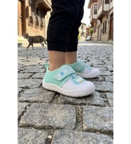 Gezer Yazlık Keten Kız Bebe Happy Birds Cırtlı Ayarlanabilir Ayakkabı