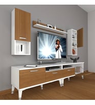 Decoraktiv Eko 5220DA Mdf Silver Tv Ünitesi Tv Sehpası (Beyaz - Ceviz)