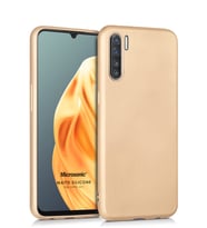 Microsonic Matte Silicone Oppo A91 Kılıf (Gold)