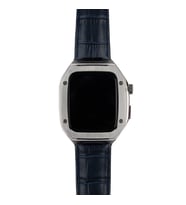 Apple Watch 7 45mm KRD-67 Kordon (Lacivert-Gumus)