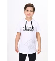 Toontoy Erkek Çocuk  Strenger Always Baskılı Tişört (Beyaz)