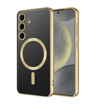 Vendas Samsung Galaxy S24 Plus Kılıf Kamera Korumalı Magsafe Wireless Şarj Özellikli Zore Demre Kapak (Gold)