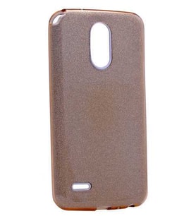 LG Stylus 3 Kılıf Zore Shining Simli Silikon Kılıf (Gold)