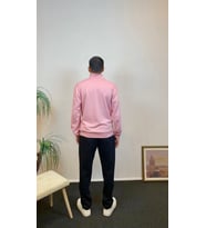 Erkek 3 iplik Yarım Fermuarlı Kanguru Çepli Sweatshırt spr24sw22 (Pink)