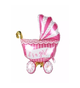Bebek Arabası Folyo Balon (Pembe)