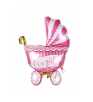 Bebek Arabası Folyo Balon (Pembe)
