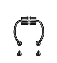 Paslanmaz Çelik Burun Fake Piercing Septum Mıknatıslı ecp01 (Siyah)