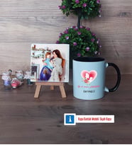 Anneye Doğum Günü Hediyesi Fotoğraflı Dekoratif Taş, Kupa Bardak Beyaz Hediye (Model 11)