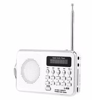 Ultratekno L-938 Dijital Ekranlı Şarjlı Taşınabilir Radyo Bluetooth USB TF Destekli Cep Radyosu (Beyaz)