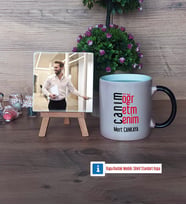 Öğretmene Hediye Fotoğraflı Dekoratif Taş, Kupa Bardak Beyaz Hediye (Model 9)