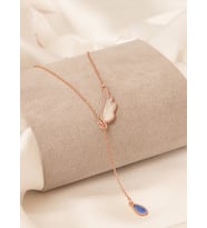MİNELİ KANAT DAMLA KOLYE (Rose)