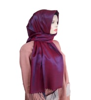 Kaşmir Çift Renk Yaldızlı Yumuşak Şal 08 (Bordo - Lacivert) (Bordo-Lacivert)