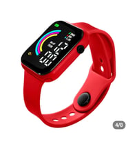 Beyaz Su Geçirmez Apple Watch Saat (AKILLI SAAT DEĞİLDİR) (Kırmızı)