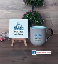 Bilişim Teknolojileri Öğretmeni Dekoratif Taş, Kupa Bardak Kırmızı Hediye Öğretmenler Günü Hediyesi (Model 9)