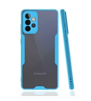 Galaxy A72 Kılıf Zore Parfe Kenarları Pastel Renk Silikon Kılıf (Mavi)