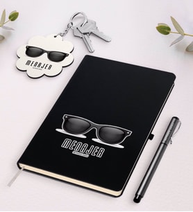 BK Gift Kişiye Özel Menajer Beyaz Defter Kalem Ve Anahtarlık Hediye Seti (Model 2)