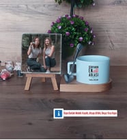 Ablaya Hediye Fotoğraflı Dekoratif Taş, Kupa Bardak Beyaz Hediye (Model 8)