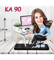 KİŞİYE ÖZEL KARİKATÜR muhasebeci kadın BİBLOSU (Mavi)