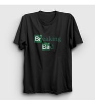 Presmono Unisex Sarı Logo Breaking Bad T-Shirt 185103tt (Siyah)