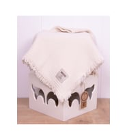 Müslin Püsküllü 4 Katlı Müslin Battaniye 105x110cm Pamuksu Yumuşaklık (Ekru)