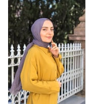 Polo İst Bürümcük Şal 100 x 200 Cm (Koyu Lila)