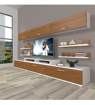 Decoraktiv Ekoflex 8y Slm Tv Ünitesi Tv Sehpası (Beyaz - Ceviz)