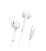 H36 Mikrofon Kulak İçi Type-C Kablolu Kulaklık (Beyaz)