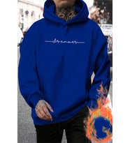 Dreamer Baskılı Oversize Sweatshirt (Mavi)
