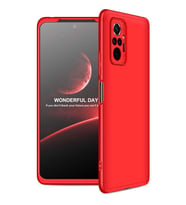 Redmi Note 10 Pro Uyumlu Kılıf Zore Kamera Korumalı 360 Tam Koruma Ays (Kırmızı)